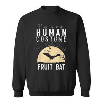 Halloween Human Costume Fruit Bat Creepy Horror Halloween Sweatshirt | Mazezy