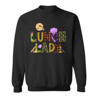 Halloween Lunch Lady Cafeteria Lady Spooky Lunch Lady Sweatshirt - Monsterry
