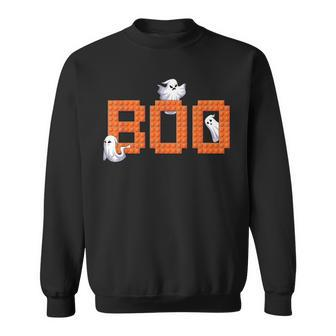 Halloween Master Builder Boo Ghost Building Blocks Bricks Sweatshirt | Mazezy