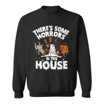Halloween Pumpkin Ghost There's Some Horrors In This House Sweatshirt | Mazezy
