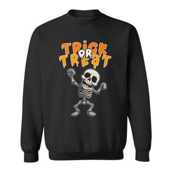 Halloween Spooky Skeleton Trick Or Treat Sweatshirt - Monsterry UK