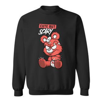 Halloween Teddy Bear Cute But Scary Sweatshirt | Mazezy