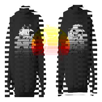 Halloween Volleyball Skeleton Player Retro Vintage Sport Volleyball Funny Gifts Sweatshirt | Mazezy