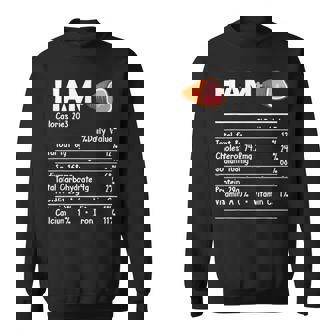 Ham Nutrition Facts Food Matching Family Thanksgiving Sweatshirt - Thegiftio UK