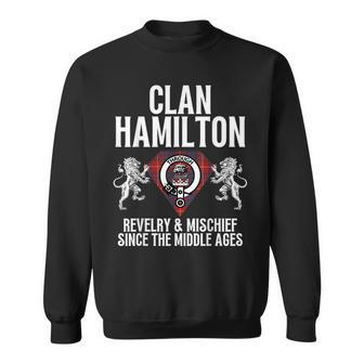 Hamilton Clan Scottish Name Coat Of Arms Tartan Family Party Sweatshirt | Mazezy