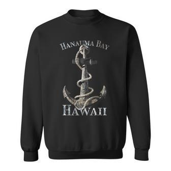 Hanauma Bay Hawaii Vacation Nautical Anchor Sailing Sweatshirt | Mazezy