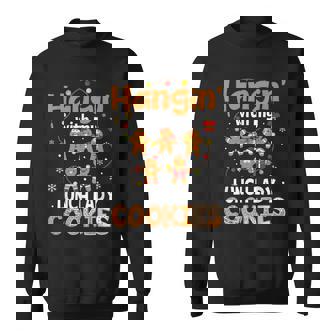 Hangin With My Lunch Lady Cookies Gingerbread Christmas Sweatshirt | Mazezy