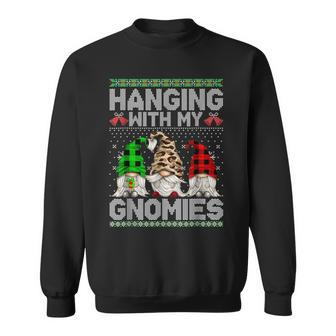 Hanging With My Gnomies Christmas Cute Gnomes Ugly Sweater Sweatshirt | Mazezy