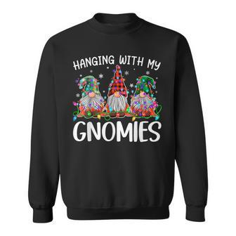 Hanging With My Gnomies Christmas Gnome Ugly Sweater Sweatshirt | Mazezy
