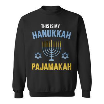 This Is My Hanukkah Pajamakah For Jewish Christmas Pajama Sweatshirt | Mazezy