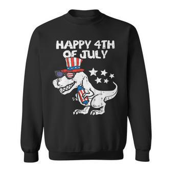 Happy 4Th Of July T-Rex Dino Dinosaur Sweatshirt - Monsterry DE