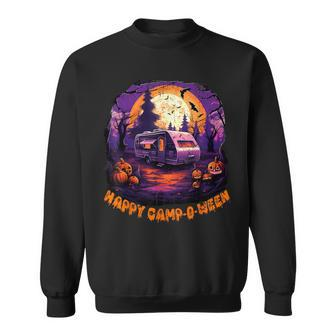 Happy Camp O Ween Camping Halloween Costume Pumpkin Sweatshirt - Monsterry CA