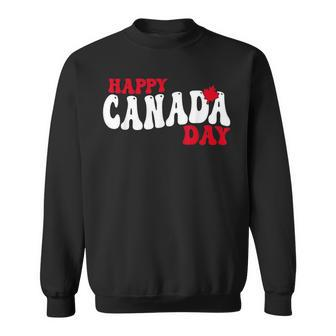 Happy Canada Day Maple Canadian Canada Pride Flag Patriotic Patriotic Funny Gifts Sweatshirt | Mazezy