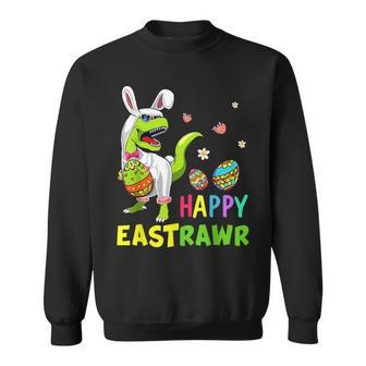 Happy Eastrawr T Rex Bunny Easter Egg Funny Dinosaur Kids Dinosaur Funny Gifts Sweatshirt | Mazezy