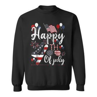 Happy Fourth Of July Patriotic American Us Flag 4Th Of July Patriotic Funny Gifts Sweatshirt | Mazezy