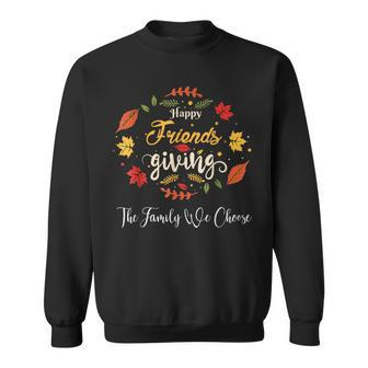 Happy Friends-Giving Turkey Friend Giving Thanksgiving Sweatshirt | Mazezy