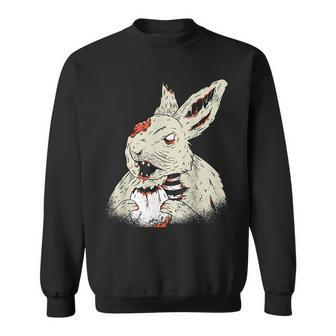 Happy Halloween Horror Bunny Costume Creepy Easter Rabbit Happy Halloween Sweatshirt | Mazezy