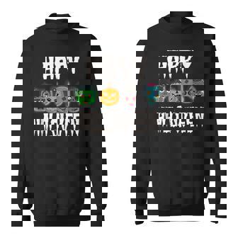 Happy Halloween Scary Monster Heads Sweatshirt | Mazezy