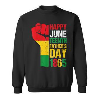 Happy Junenth Fathers Day 1865 Black Dad Happy Holiday Sweatshirt | Mazezy