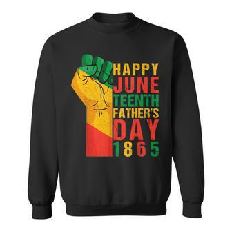 Happy Junenth Fathers Day 1865 Black Father Funny Dad Sweatshirt | Mazezy