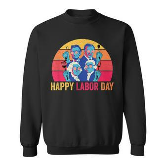 Happy Labor Day Usa Presidents Bbq Grillin Sweatshirt | Mazezy