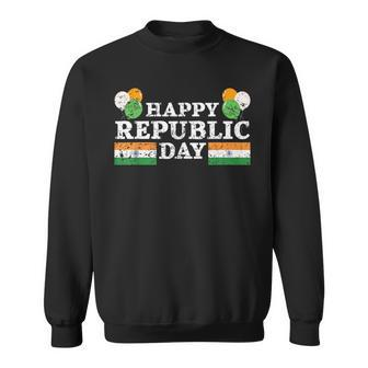 Happy Republic Day Hindustani India Flag Indian Sweatshirt | Mazezy