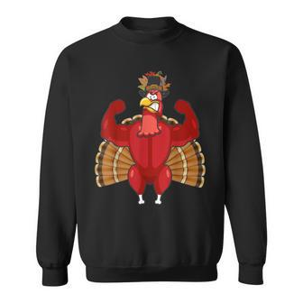 Happy Thanksgiving Turkey Workout Gym Leg Day Sweatshirt - Seseable