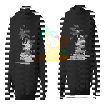 Hawaiian Christmas Santa Claus Party Aloha Holiday Beach Sweatshirt - Thegiftio