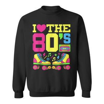 Heart 80S 1980S Fashion Theme Party Outfit Eighties Costume 80S Vintage Designs Funny Gifts Sweatshirt | Mazezy