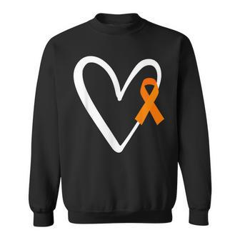 Heart End Gun Violence Awareness Funny Orange Ribbon Enough  Sweatshirt
