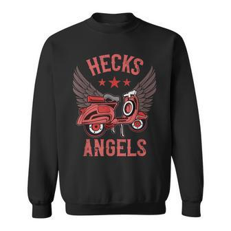 Hecks Angels Scooter Vintage Moped Graphic Sweatshirt | Mazezy