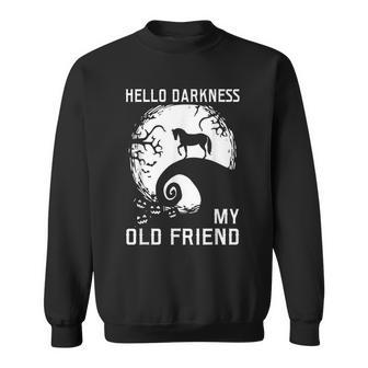Hello Darkness My Old Friend Funny Halloween Sweatshirt | Mazezy CA