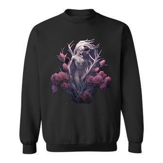 Hells Queen Rose Snake The Magical Gothic Skeleton Witch Sweatshirt | Mazezy UK
