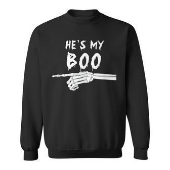 Hes My Boo Funny Matching Halloween Costumes For Couples Halloween Funny Gifts Sweatshirt | Mazezy