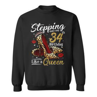 High Heels Stepping Into My 34Th Birthday 34 And Fabulous Sweatshirt | Mazezy