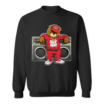 Hip Hop Teddy Bear Hip Hop Anniversary Graffiti Boombox Sweatshirt - Thegiftio UK