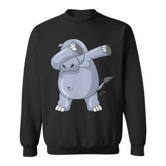 Hippo Dabbing Hippo Dab Funny Hippo Sweatshirt | Mazezy