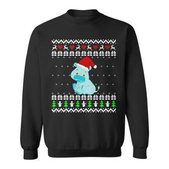 Hippo Ugly Christmas Sweater Sweatshirt - Monsterry