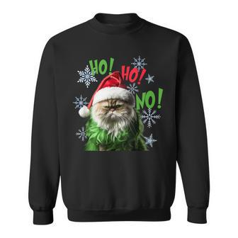 Ho Ho No Bad Cat Christmas Sweatshirt - Seseable