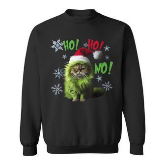 Ho Ho No Bad Cat Christmas Sweatshirt | Mazezy