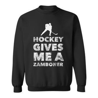 Hockey Gives Me A Zamboner Hockey Sweatshirt | Mazezy