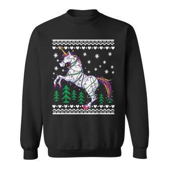 Holiday Unicorn Ugly Christmas Sweater Style Sweatshirt - Monsterry CA