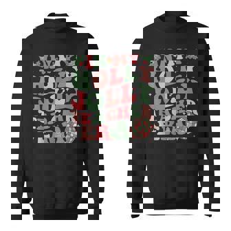 In My Holly Xmas Jolly Teacher Era Christmas Teacher Vibes Sweatshirt - Thegiftio