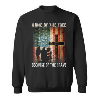 Home Of The Free Because Of The Brave Veterans Sweatshirt | Mazezy