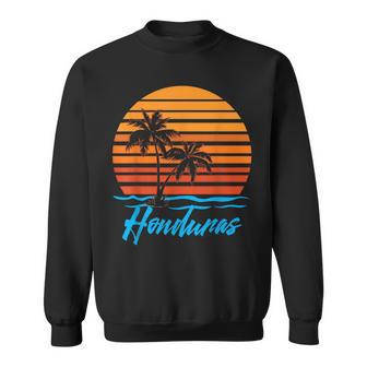 Honduras Sunset Palm Trees Beach Vacation Tourist Gifts Vacation Funny Gifts Sweatshirt | Mazezy