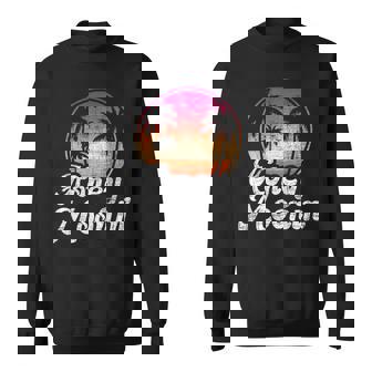 Honeymoonin - Vintage Sunset Honeymoon Vacation Marriage Sweatshirt | Mazezy