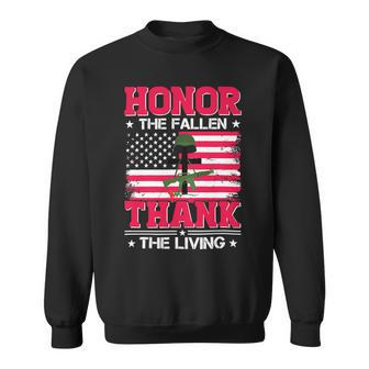 Honor The Fallen Thank The Living Veterans Day 281 Sweatshirt - Monsterry