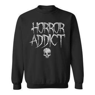 Horror Addict Gothic Skull Horror Sweatshirt | Mazezy