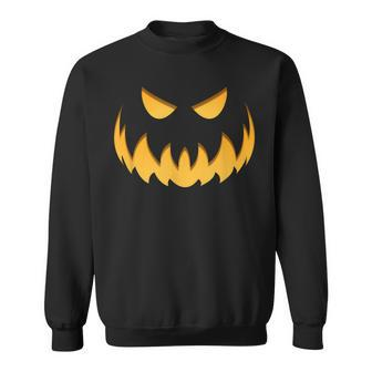 Horror Pumpkin Scary Disguise Evil Laugh Halloween Pumpkin Scary Sweatshirt | Mazezy