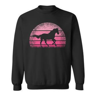 Horse Lover Horseback Riding Cowgirl Pink Western Sweatshirt | Mazezy